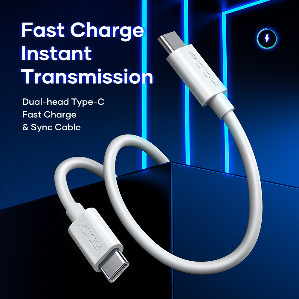 REGO Communication Sdn Bhd - Rock Space | ROCK Z6 Type C to C 3A PD Fast Charging Cable 2 Meter