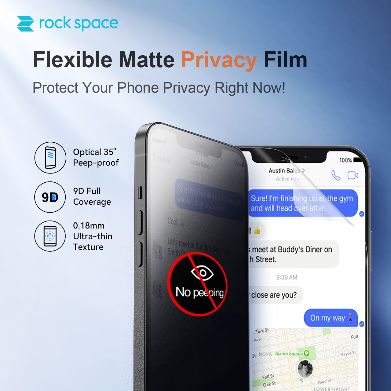 Privacy + Matte Screen Protector Support All Models | Flat & Curved Screen (Front)