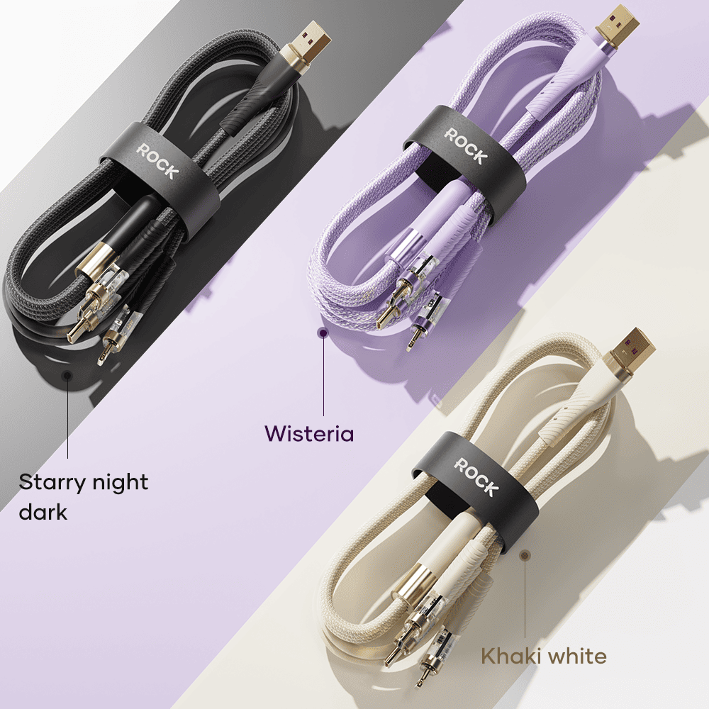 REGO Communication Sdn Bhd - Rock Space | ROCK G20 3in1 Transparent 100W Fast Charge Cable
