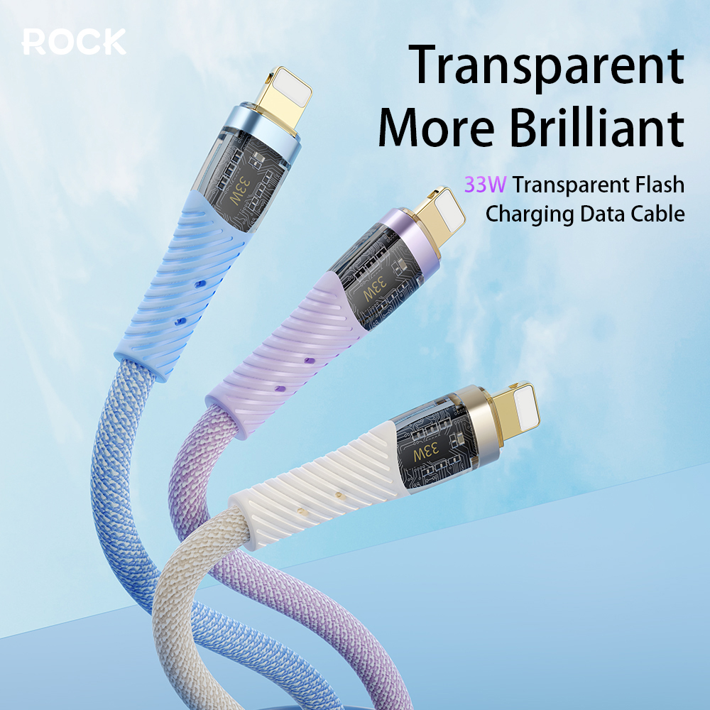 ROCK Z21 PD Transparent Type C To iPhone Cable (33W)
