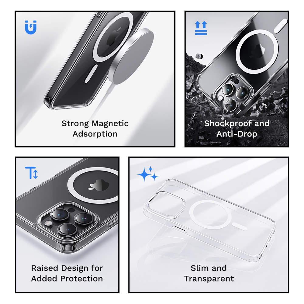 REGO Communication Sdn Bhd - Rock Space | iPhone 15/iPhone 15 Plus/iPhone 15 Pro/iPhone 15 Pro Max ROCK Crystal Magnetic Protection Case