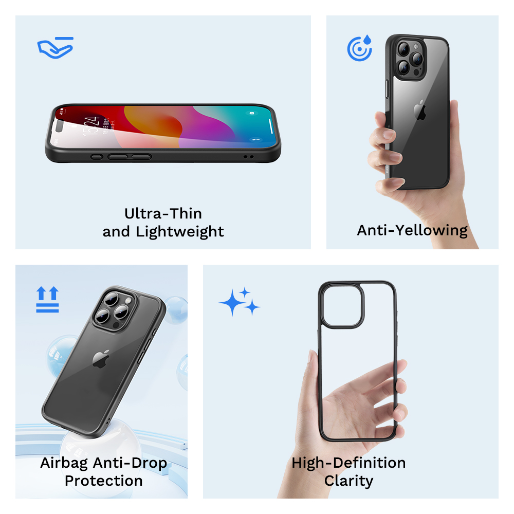 REGO Communication Sdn Bhd - Rock Space | ROCK iPhone 15 Pro & iPhone 15 Pro Max Guard Transparent Anti Drop Case