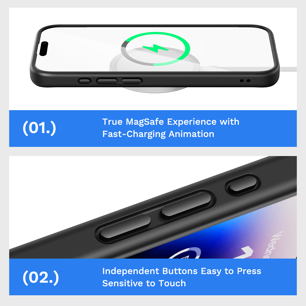REGO Communication Sdn Bhd - Rock Space | iPhone 15/iPhone 15 Plus/iPhone 15 Pro/iPhone 15 Pro Max ROCK Guard Transparent Magnetic Protection Case
