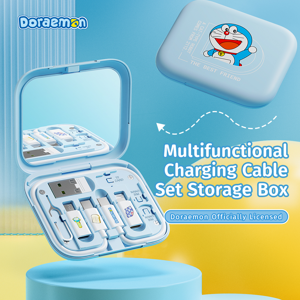 ROCK Doraemon Multifunctional Charging Cable Set Storage Box