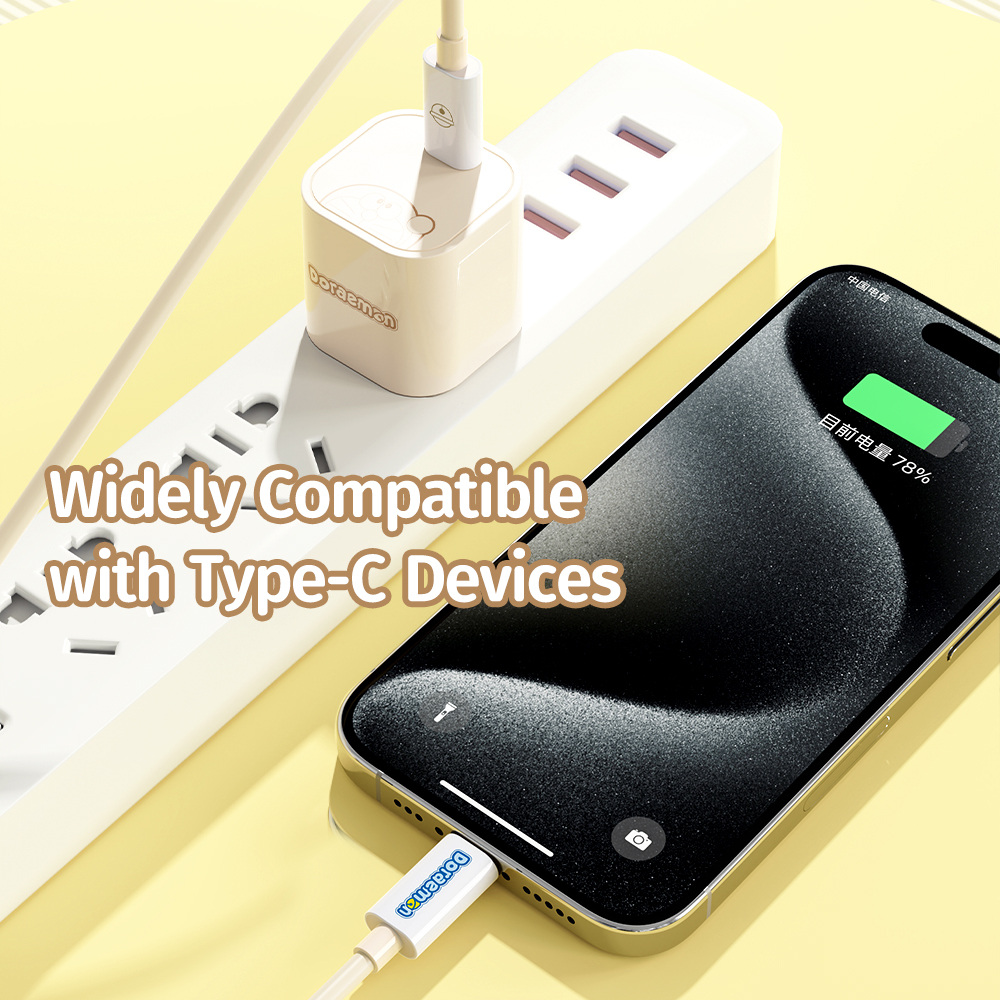 REGO Communication Sdn Bhd - Rock Space | ROCK Doraemon USB Type C Lightning Fast Charge Cable