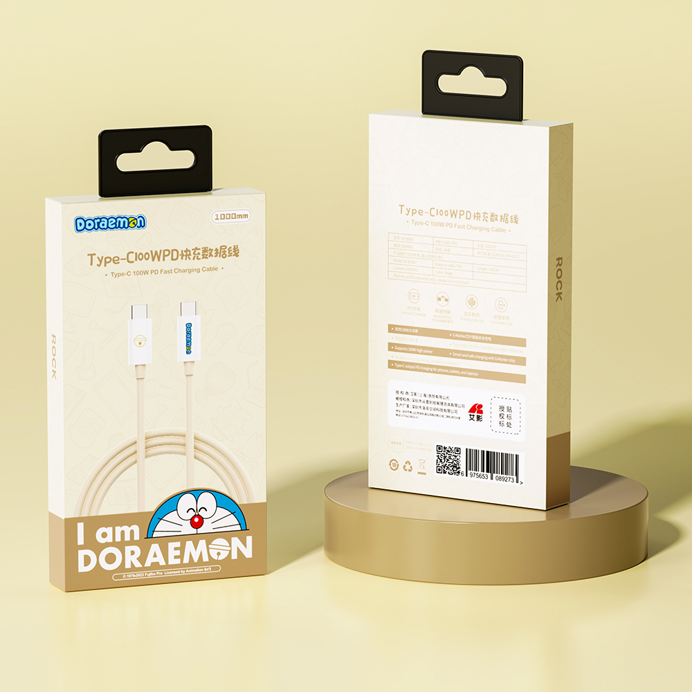 REGO Communication Sdn Bhd - Rock Space | ROCK Doraemon USB Type C Lightning Fast Charge Cable