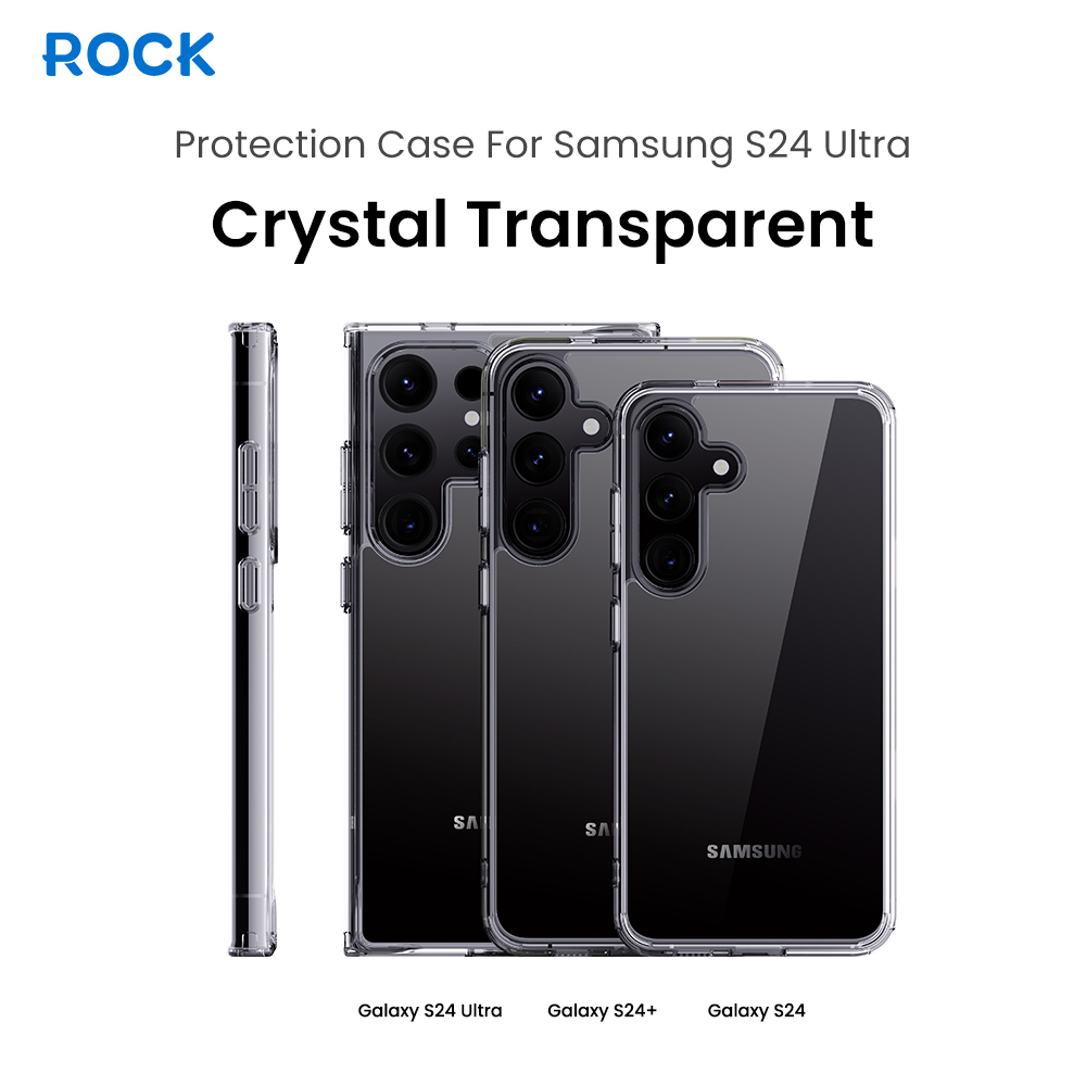 ROCK Crystal Transparent for Samsung Galaxy S24/Galaxy S24+/Galaxy S24 Ultra Protection Case