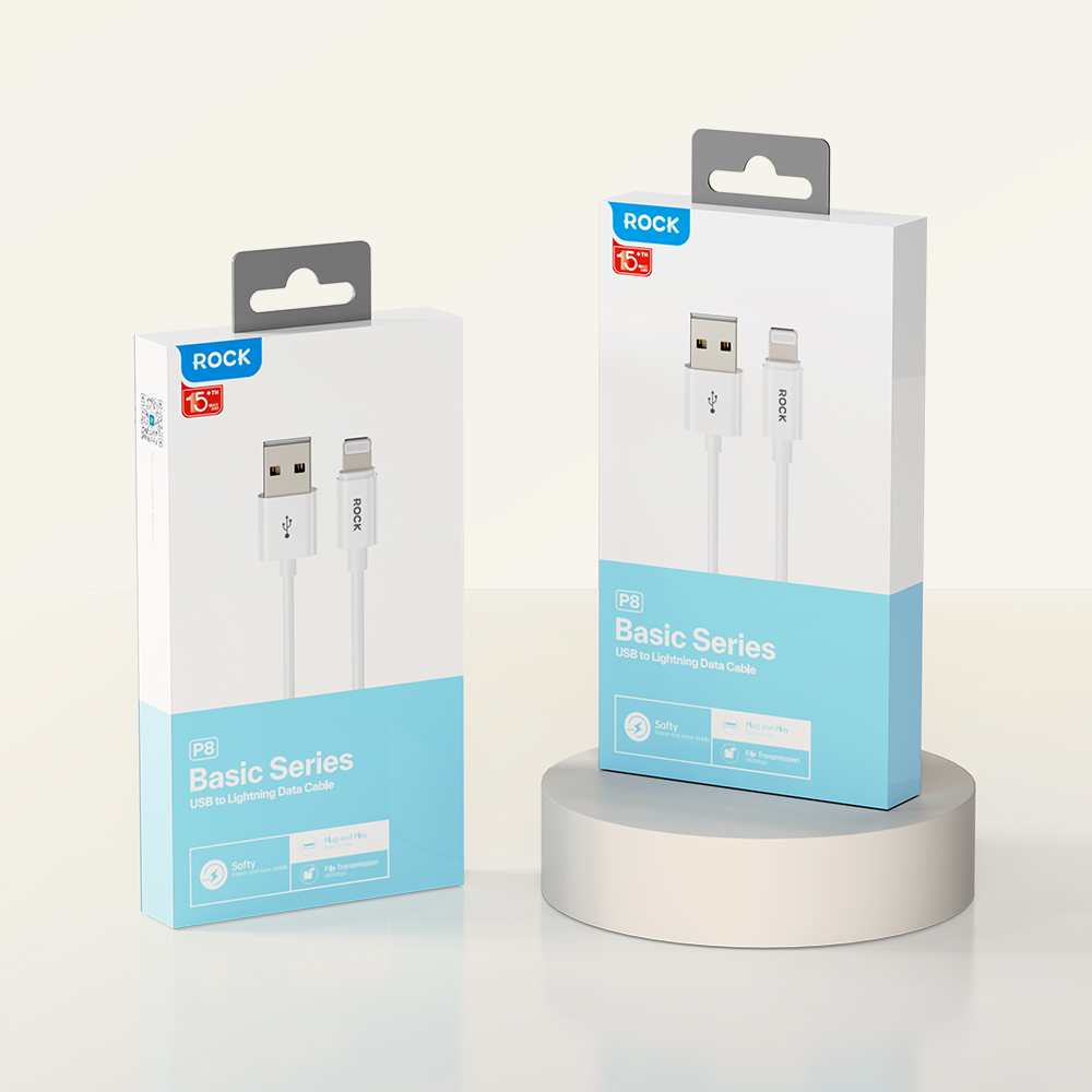 REGO Communication Sdn Bhd - Rock Space | ROCK P8 Basic series USB A-L & A-C Charging Cable 
