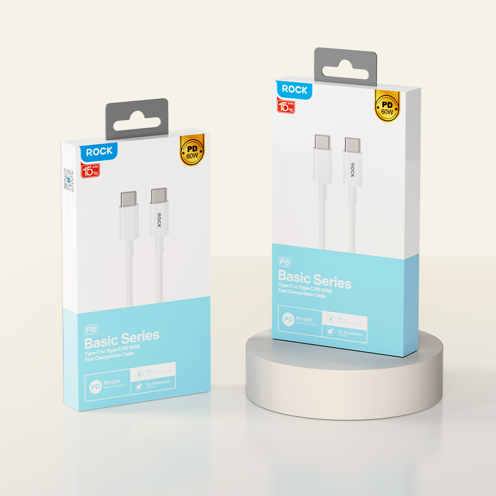 REGO Communication Sdn Bhd - Rock Space | ROCK P8 Basic series Type C to C Charging Cable