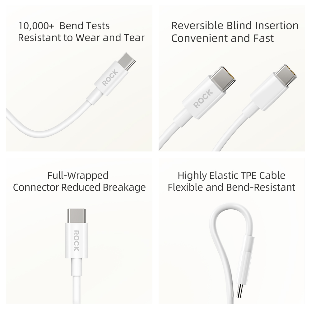 REGO Communication Sdn Bhd - Rock Space | ROCK P8 Basic series Type C to C Charging Cable
