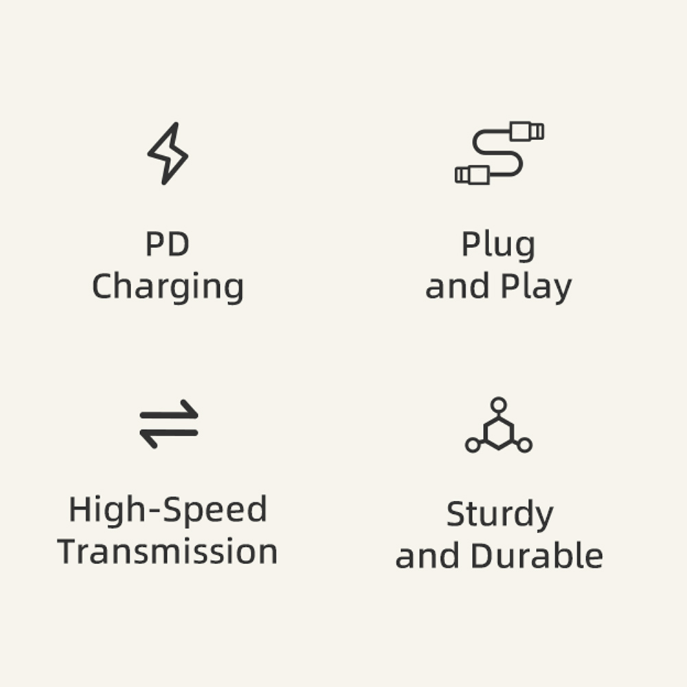 REGO Communication Sdn Bhd - Rock Space | ROCK P8 Basic series Type C to C Charging Cable