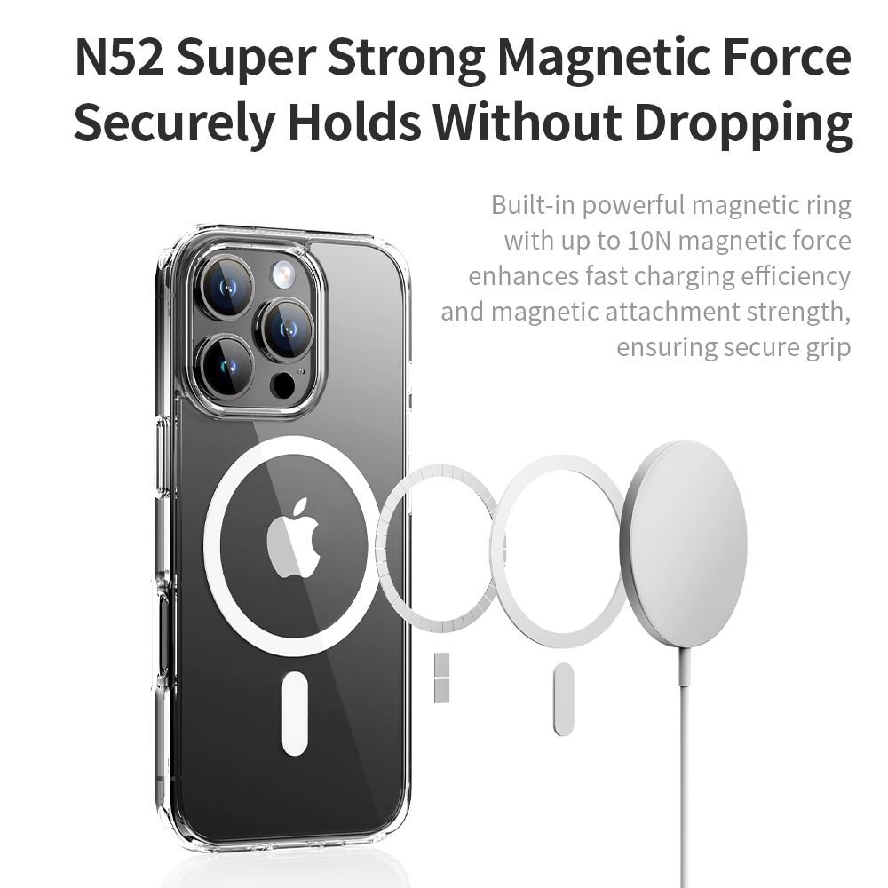 REGO Communication Sdn Bhd - Rock Space | ROCK Crystal Magnetic Series iPhone 16/16 Plus/16 Pro/16 Pro Max Protection Case